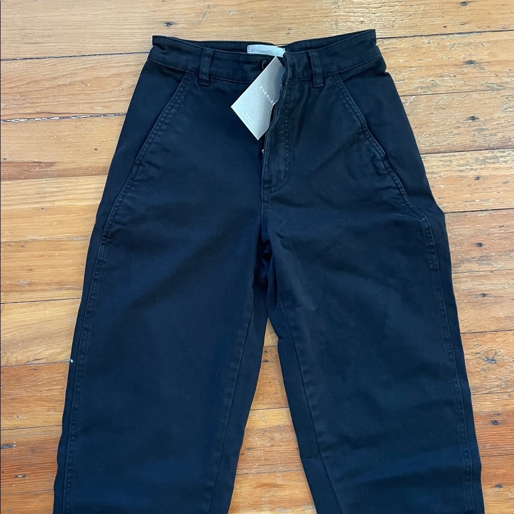 NEW- with tags Everlane Black Utility Barrel Pants. Size 00